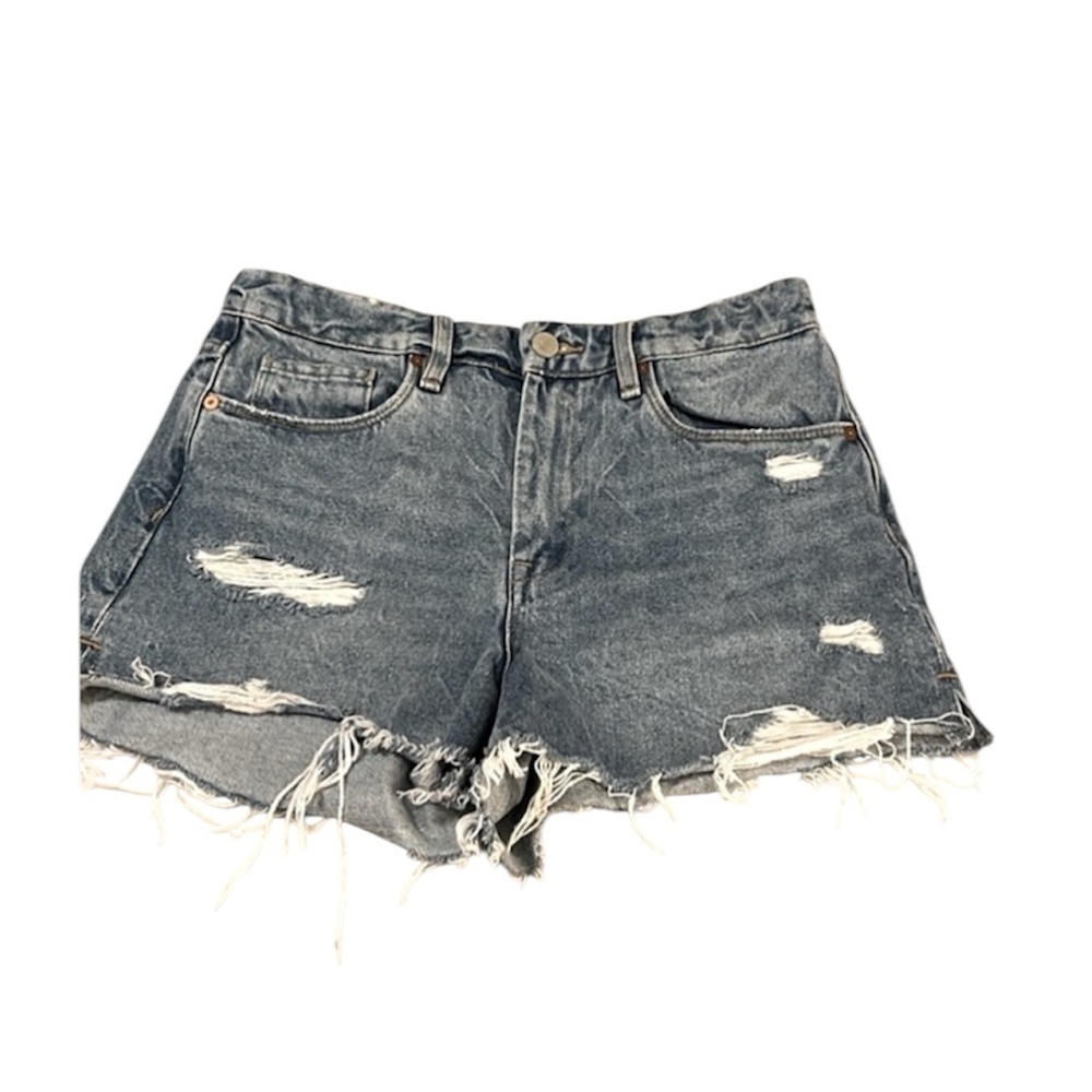 Blank NYC Woman’s The Barrow Distressed Blue Denim Cut Off Jean Shorts Jorts 29